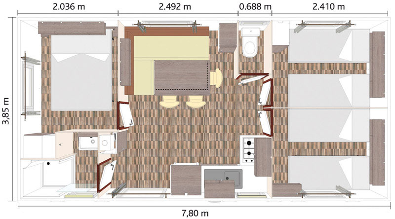 Lodge 73-3 chambres - 30m 2